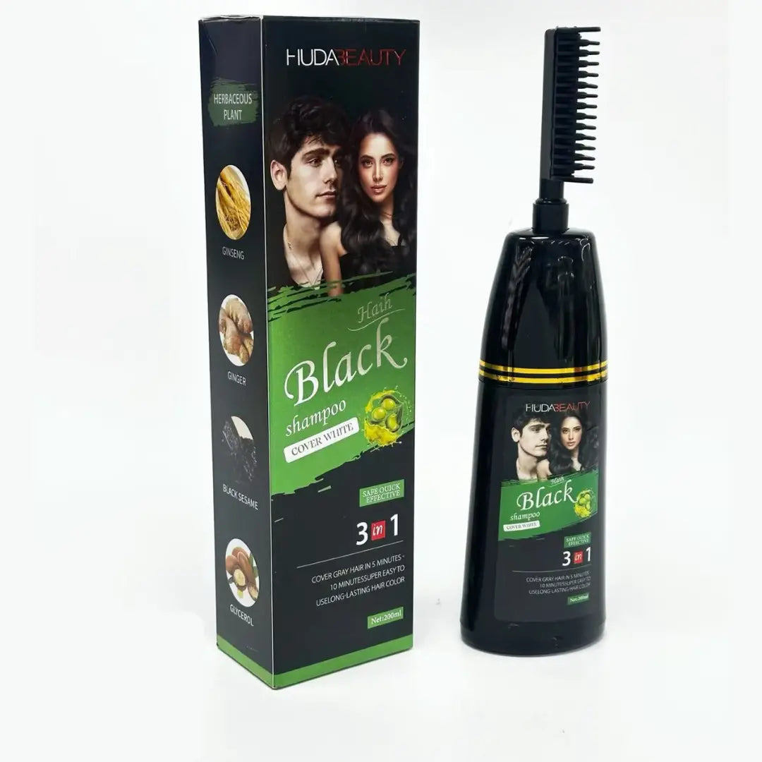 Huda Beauty Hair Black Shampoo 3 in 1 US Mart UAE