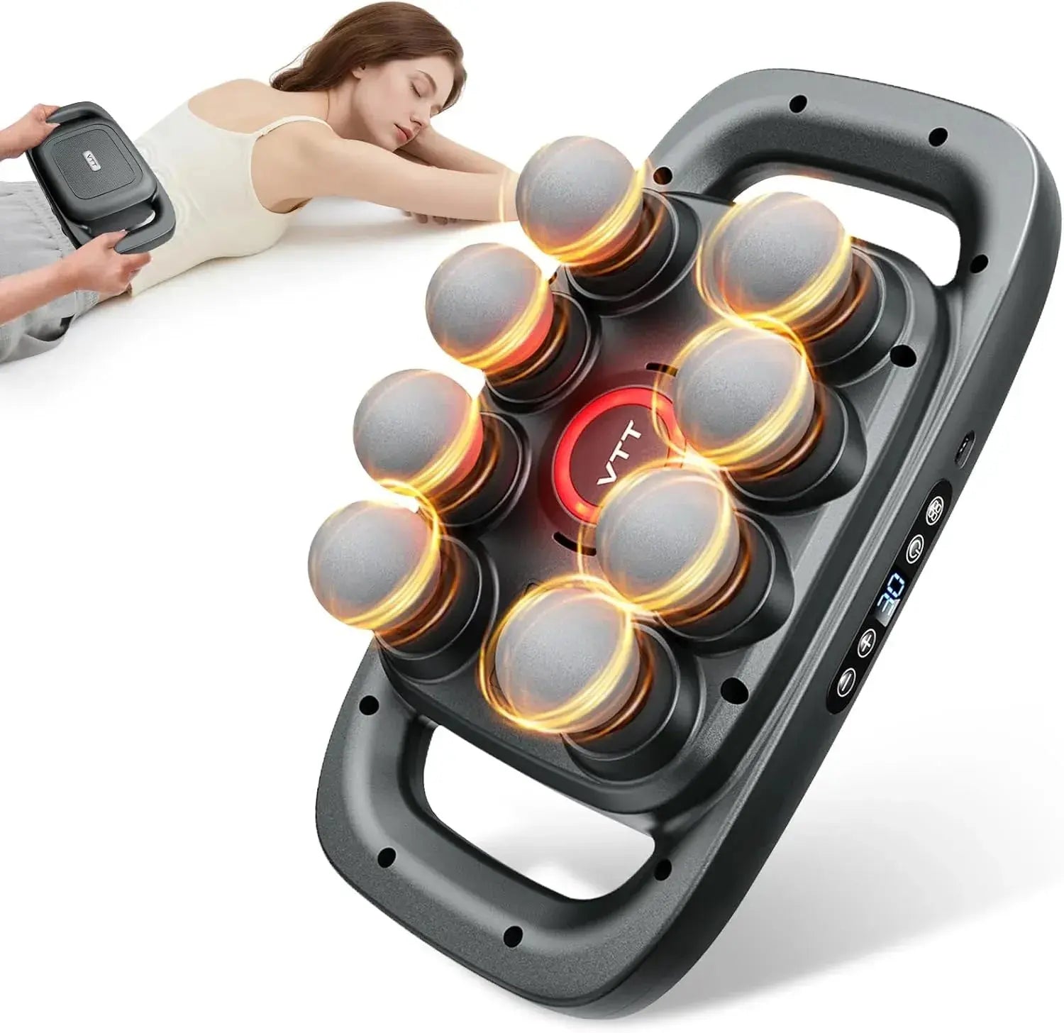 8 Head Massage Gun for Back, Shoulders, Legs, & Muscle Pain Relief US Mart UAE