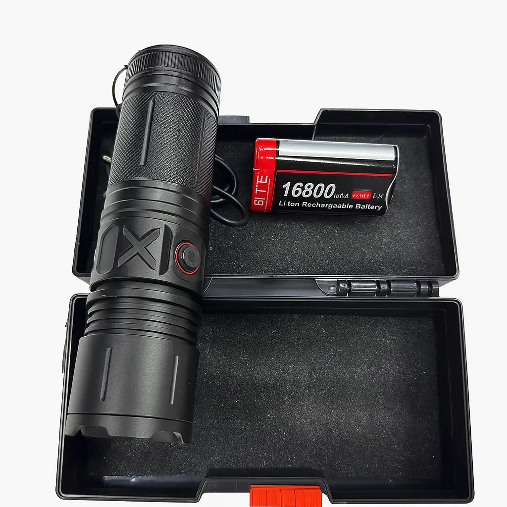 High-Power Rechargeable LED Flashlight Kit US Mart UAE