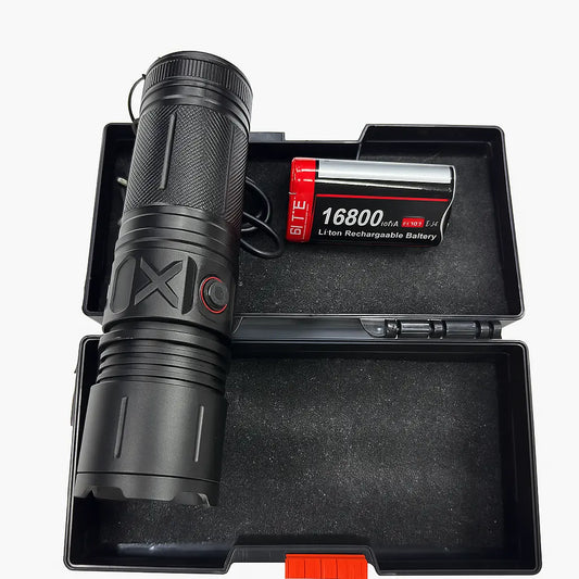 High-Power Rechargeable LED Flashlight Kit US Mart UAE