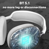 P9 Blue tooth earphones V5.3 wireless noise cancellation gaming Headset Earphone Headphone With Microphone US Mart UAE